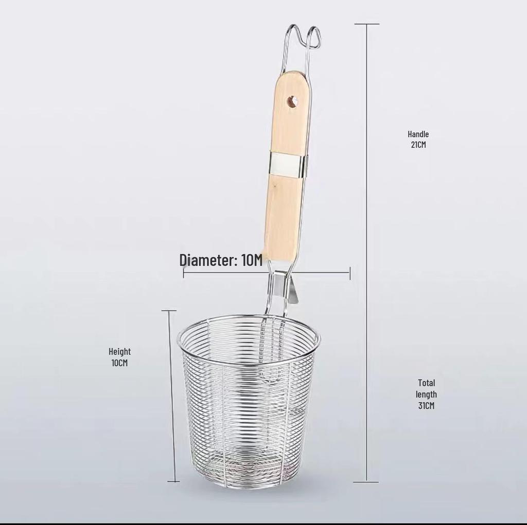 304 Stainless Steel Noodle and Soup Skimmer, Vegetable Strainer, Hot Pot Skimmer, Fine Mesh Strainer.