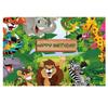 209. Forest Animal Backdrop Jungle Zoo Safari Birthday Party Background Banner Decor