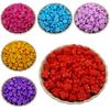 Товары для дома и вечеринок Изготовление ожерелий и браслетов, конфетный цвет, 100 шт., 9 мм, фурнитура в форме цветка, однотонные акриловые рассыпные бусины-разделители