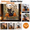 Static Cling Black Cat Window Sticker Removable Window Cling Sticker  Halloween Decor