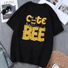 Женская футболка с забавным принтом Bee Kind, летняя, с коротким рукавом, черного цвета, топ, футболка для девушки, стиль Y2k Harajuku, одежда