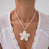 PuRui Богемные бусины Веревочная цепочка Регулируемое колье Женское Подвеска в виде раковины Летнее Носить с длинной юбкой Цепочка на ключицу Циркон Новинка