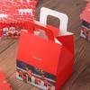 10pcs Christmas Cookie Snack Bag Kraft Paper Packing Box Creative Candy Gift Boxes  for Xmas Party