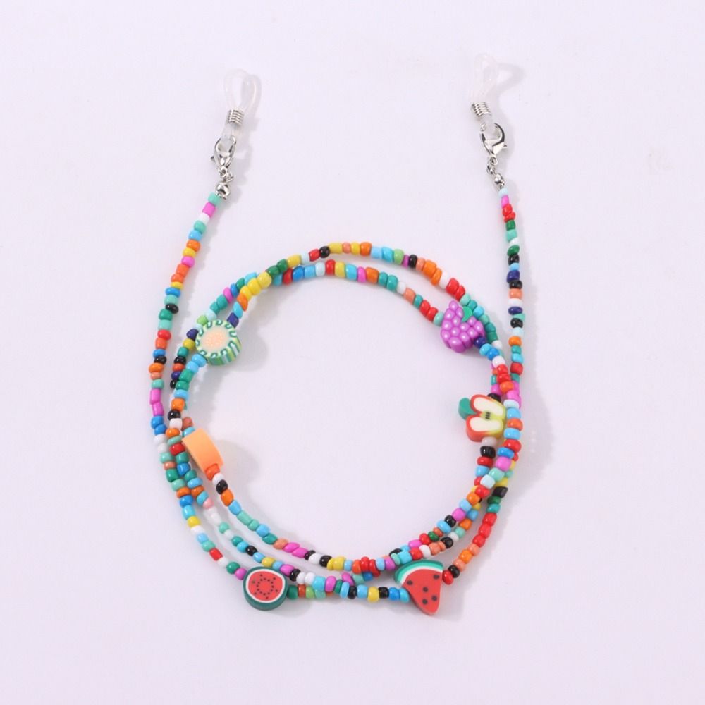 Цепочки для солнцезащитных очков в стиле бохо, металлическая цепочка, шнурок для очков, разноцветные бусины, цепочка для очков для женщин