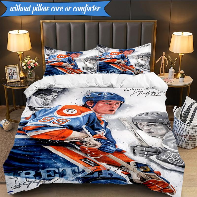 3PCS Gretzky: The Great One Bedding Set,Including 1pc Duvet Cover And 2pcs Pillowcases Perfect for Bedroom, Dormitory, Fan Christmas gift
