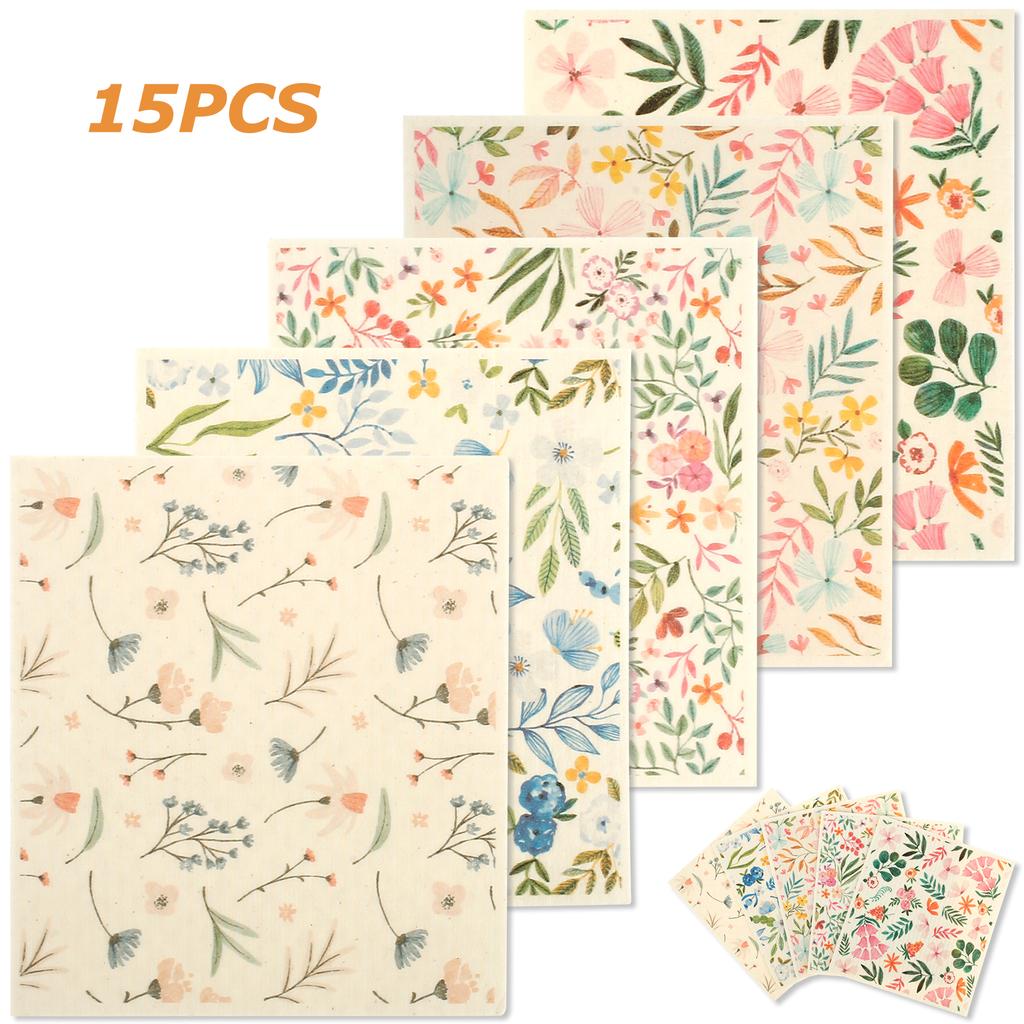 5/15PCS Kitchen Dish Towels Absorbent Swedish Dishcloths Oil-Free Cleaning Cloths for Washing Dishes Cleaning Kitchen Dish Rags