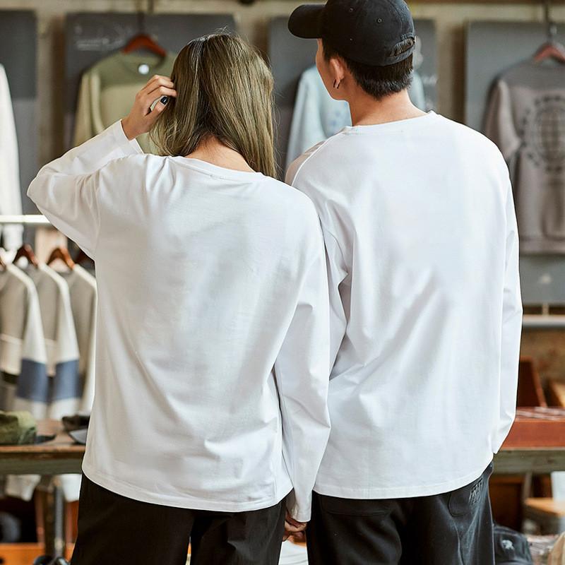 Cotton Long Sleeve T Shirt For Women Men Casual Basic With Round Neck For Spring