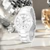 LIGE New Women's Watch Ceramic Fashion Elegant Ladies Watch Weekly Calendar Clock Watch for Women Quartz Wristwatch Lady Watch