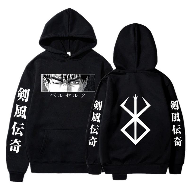 Толстовки с капюшоном Anime Berserk Hoodie Осень-Зима