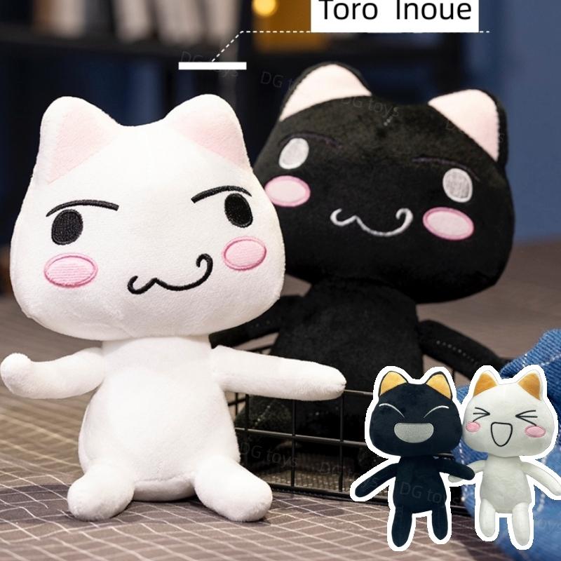 Новая Плюшевая Кошка Торо Иноуэ Аниме Игра Кукла Набитые Котята Плюшевая Игрушка Мультяшная Пара Черно-Белые Кошки Декор Подарок Игрушки для Детей