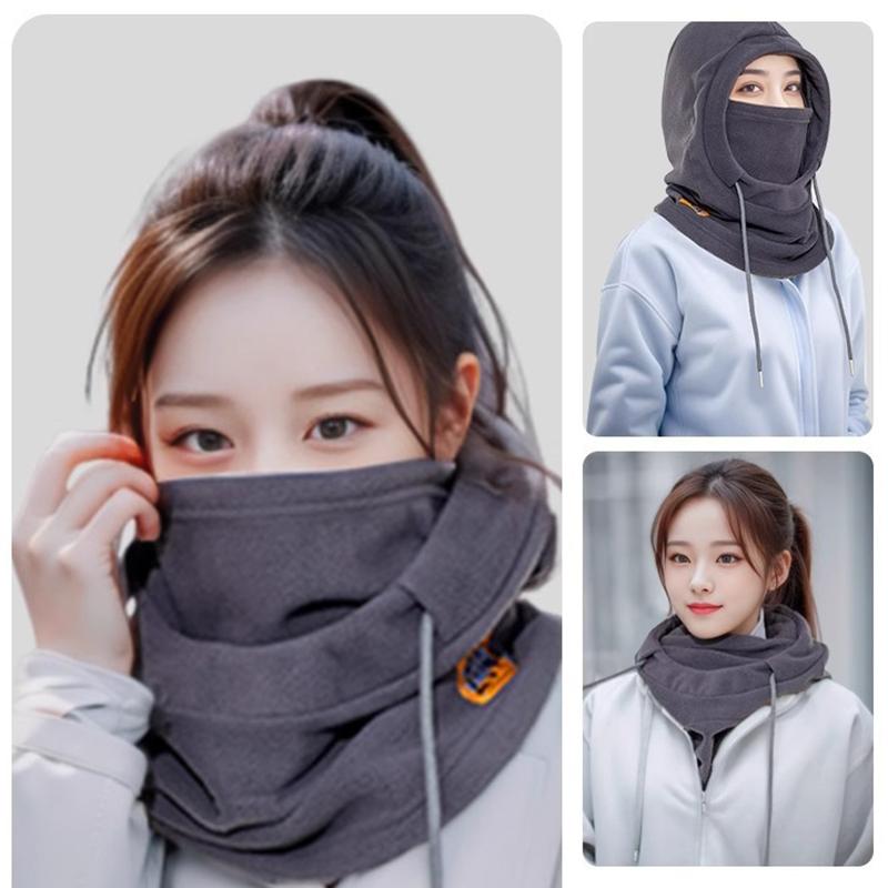 Winter Warm Hat Beanies With Mask And Neck Warmer 4-In-1 Windproof Balaclava For Men And Women Cycling Cold Weather Protection