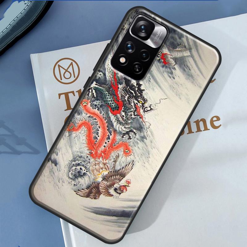 Чехол с китайским драконом для Xiaomi Redmi Note 14 13 11 9 10 12 Pro 9S 10S 11S 12S Redmi 10C 12C 13C 14C