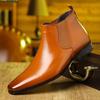 Осенне-зимние кожаные ботинки челси для мужчин, дизайнерские туфли на мягкой подошве для деловых мужчин, большие размеры, ботильоны мужские