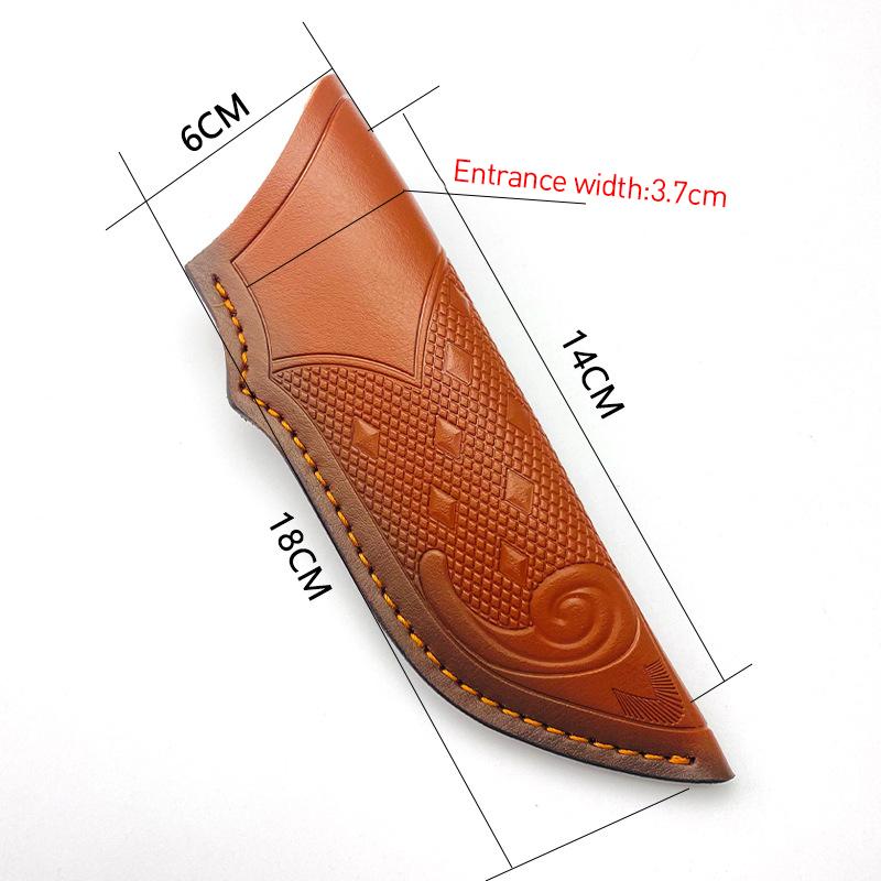 Cowhide Knife Sheath Outdoor Small Straight Knife Set Belt Loop Hunt Multi Holster Carry Sheath Camping Leather Knife Scabbard