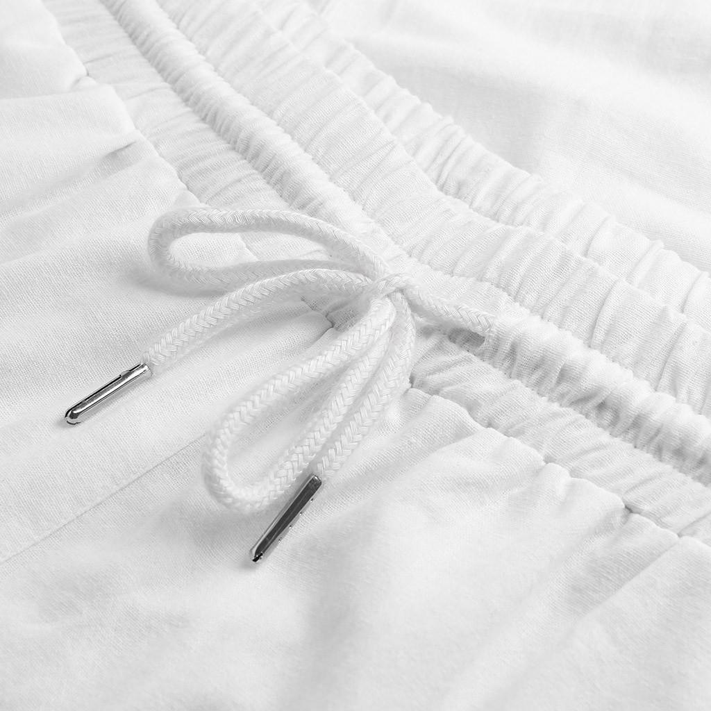 CATER1-Мужские летние простые и модные брюки из чистого хлопка и льна