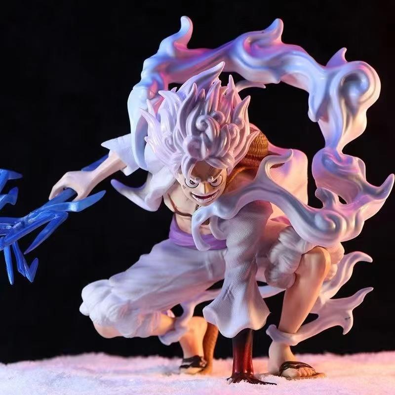 19 см Аниме Фигурка One Piece Приседающая Поза Солнечный Бог Ника Статуя Луффи Боевая Фигурка Модель Игрушка Украшение Коллекционная Кукла Подарок