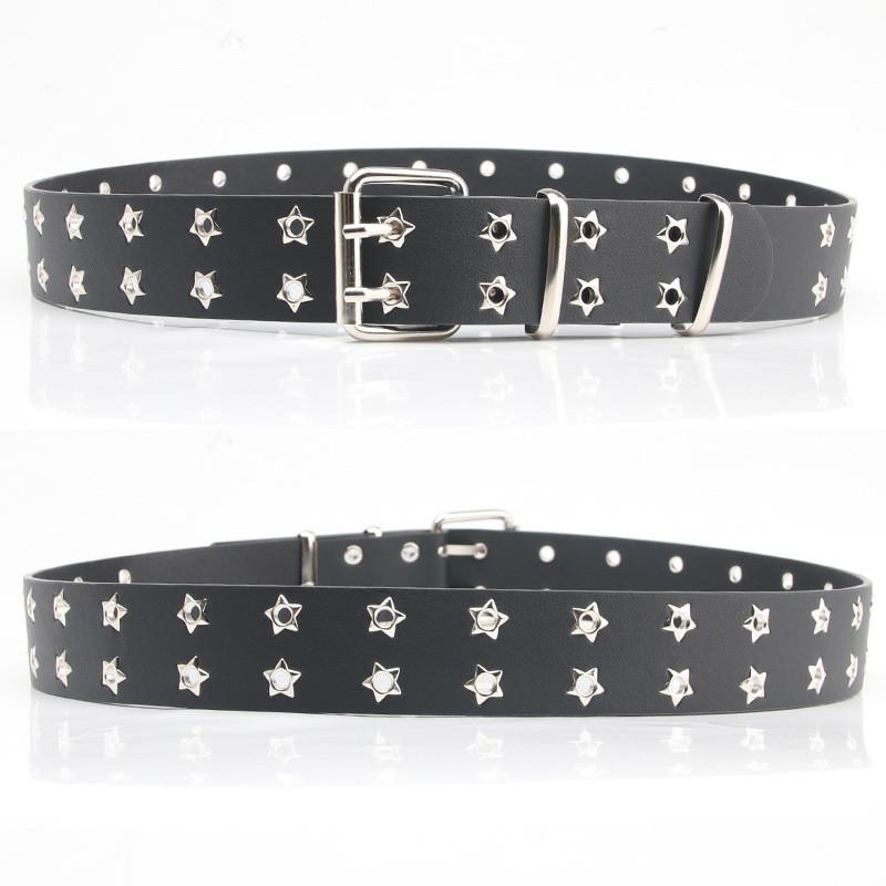 Punk Fashion Pu Belt For Women With Metal Pin Buckle And Multiple Lengths