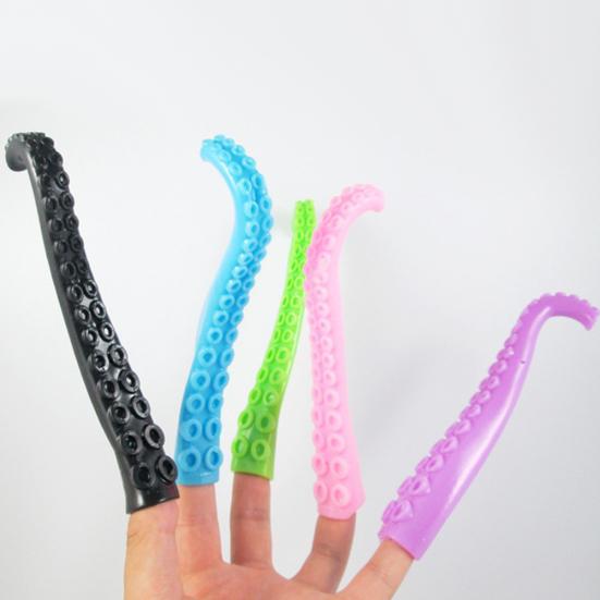 Kids Plastic Mini Finger Tentacle Octopus Prank Toy Cosplay Party Supplies Prop