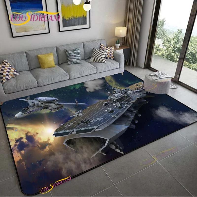 3D Ковер Космическая Станция для Гостиной Спальни Стола Кинотеатра Кухонный Дверной Детский Нескользящий Коврик для Пола Альфомбра Подарок на День рождения