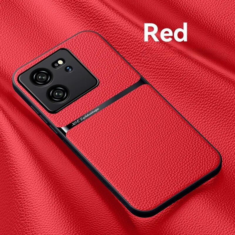Для Xiaomi 13T Pro чехол магнитный автомобильный держатель-подставка противоударные чехлы для телефонов для Xiomi Xiaomy Mi13T Mi 13T 13 T Pro кожаная задняя крышка