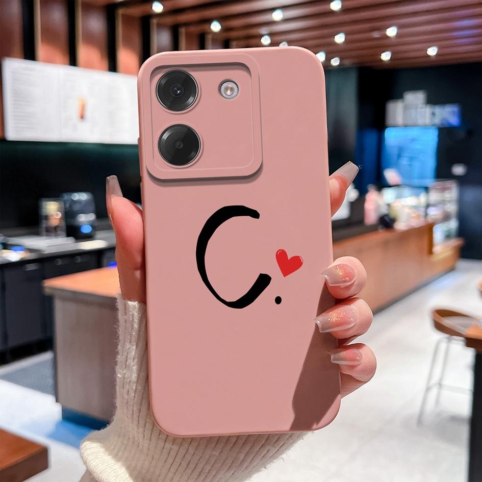 Модный креативный чехол для телефона с 26 буквами для Xiaomi Poco M7 M6 M5 M5S M4 M3 M2 Pro, жидкий силиконовый защитный чехол против падения, мягкая задняя крышка для Xiaomi Shell