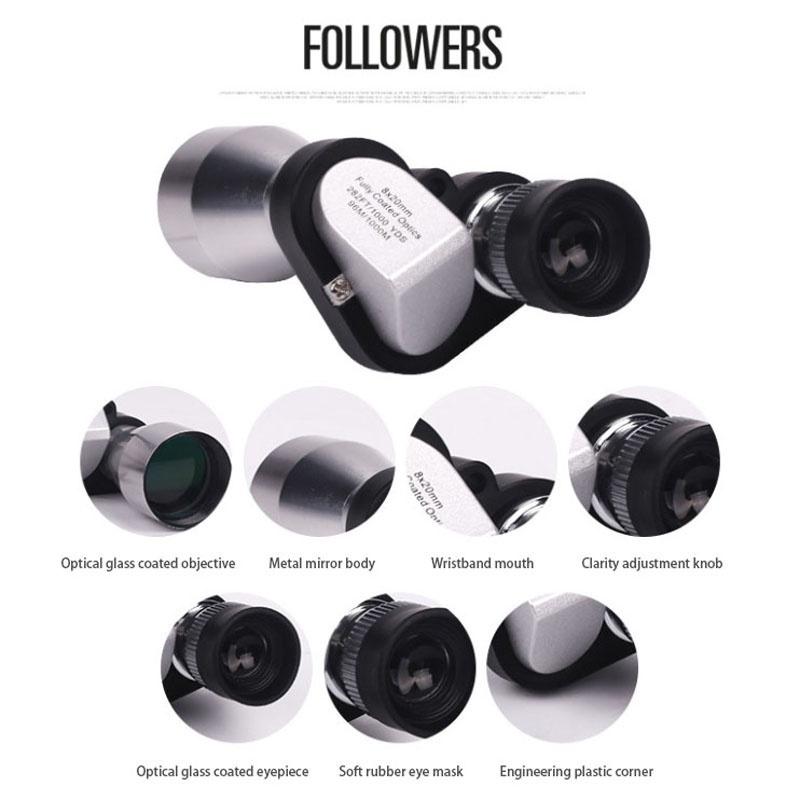Mini HD Single Telescope with Portable Storage Bag High-power High-definition Low-light Night Vision Pocket Telescope