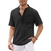 Men's Cotton Casual Pocket Short Sleeve Beach T-Shirt Men's