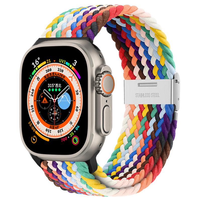 Ремешок для Apple Watch Ultra Band 49 мм, 45 мм, 44 мм, 40 мм, 41 мм, 42 мм, 40, 45 мм, плетеный браслет Correa соло-петли серии 8, 7, 3, 5, se 6, 4