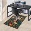 1pc Peacock Flowers Carpet Anti Slip Polyester Floor Mat for office.Bedroom