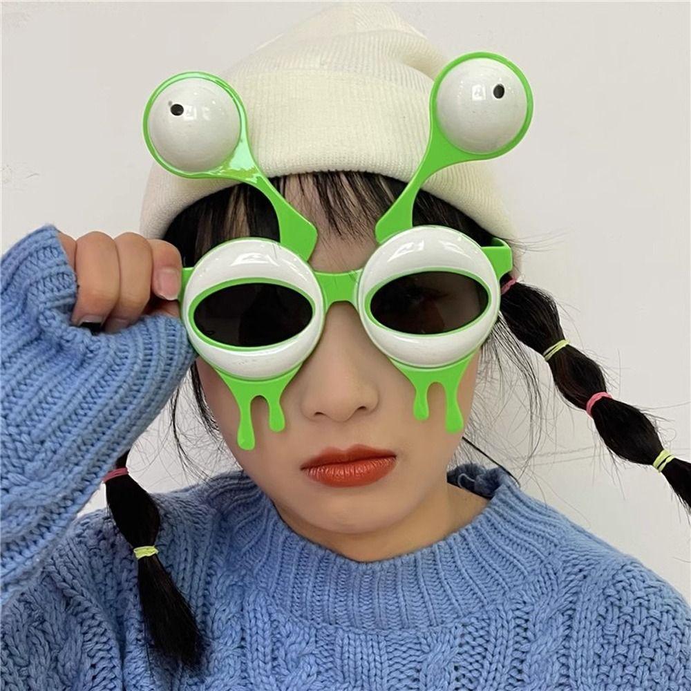 Солнцезащитные очки "Лягушачий глаз" Инопланетные Инопланетные очки "Лягушачий глаз" Портативные Смешные очки Детские/Взрослые