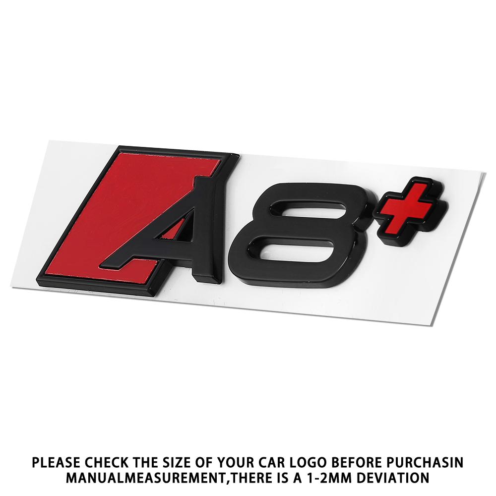 1PC 3D Aluminum Car Rear Trunk Logo Tail Badge Sticker Decal For AUDI A3 A4 A5 A6 A7 A8 A3+ A4+ A5+ A6+ A7+ A8+ Letters Emblem