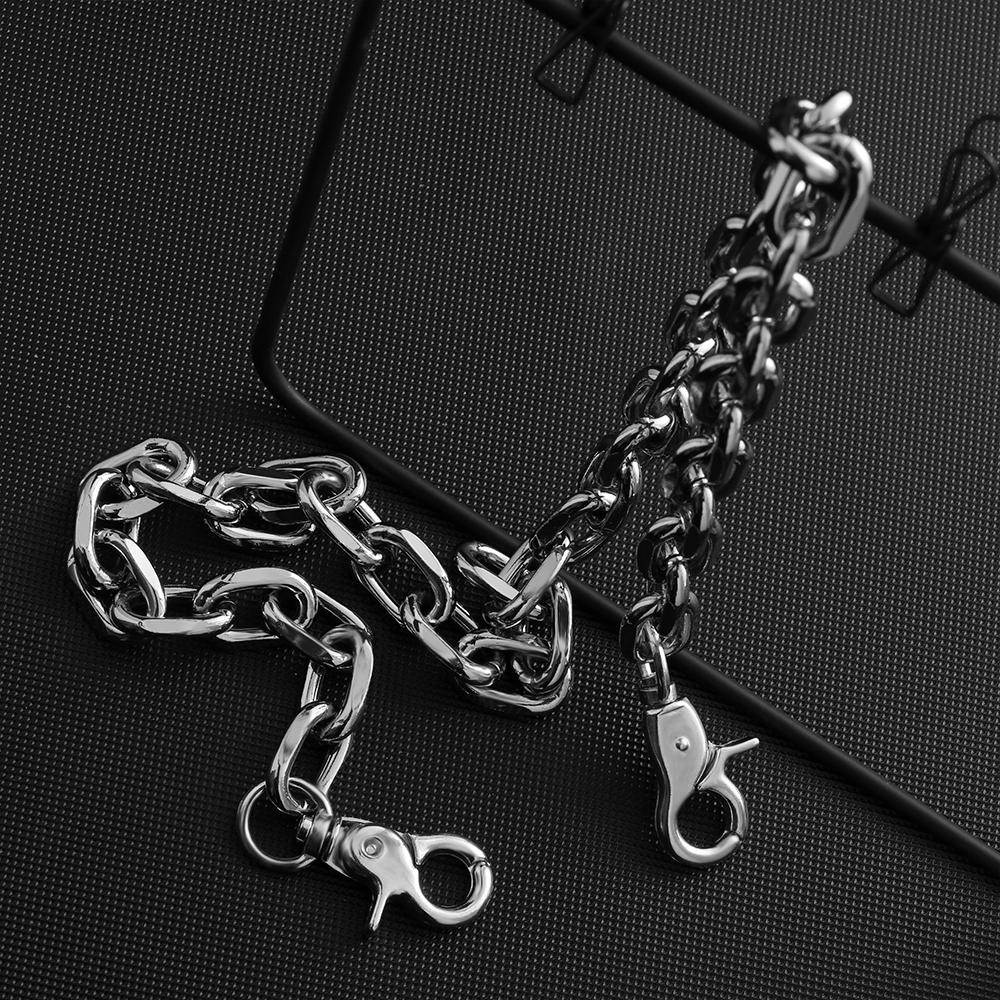 Metal Key Chains Clip Single Strands Hip Hop Jewelry Pants KeyChain Wallet Chain Belt Biker Link