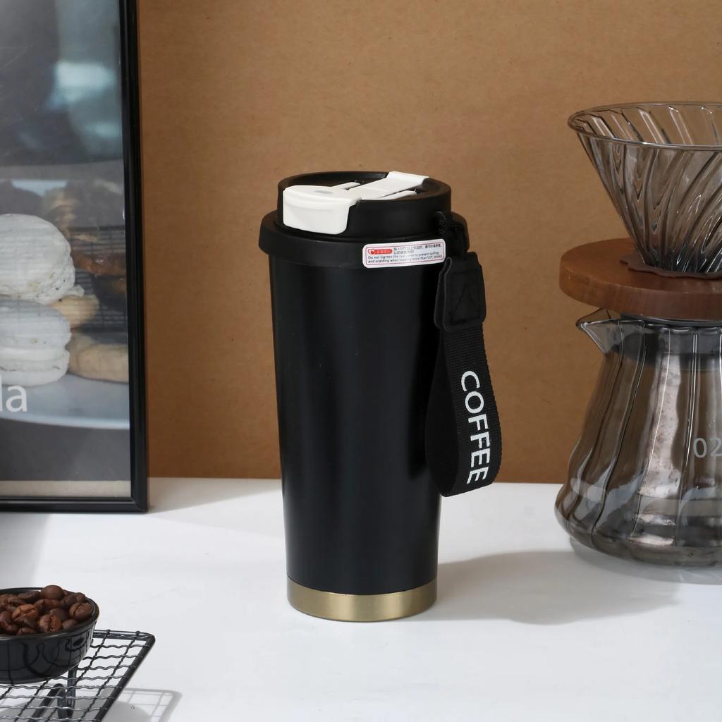 500ml Coffee Mug 316 Stainless Steel Vacuum Flask and Directly Drinking Insulated Tumbler Thermal Cup Double Wall Leak-proof