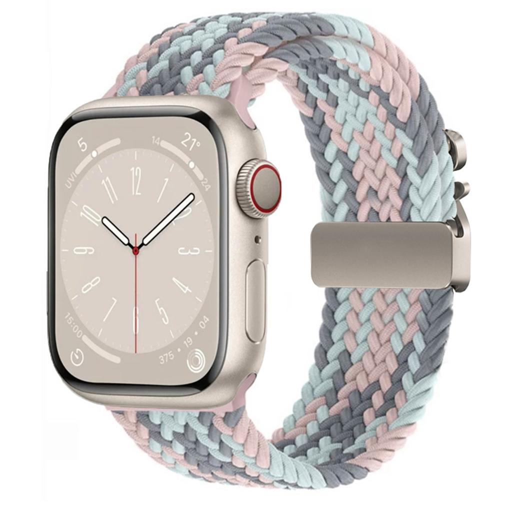 1Pcs Nylon Apple Watch Strap for Apple Watch S10 46mm 42mm Ultra 2 49mm 44 45 41 40 38mm Band for IWatch 10 9 6 5 SE 7 8 4 3 Smart Watch Accessories