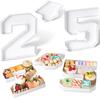 2025 Graduation Charcuterie Number Box 10" Fillable Cardboard Letter Tray Chocolate Candy Cake Box for Grad Party Supplies