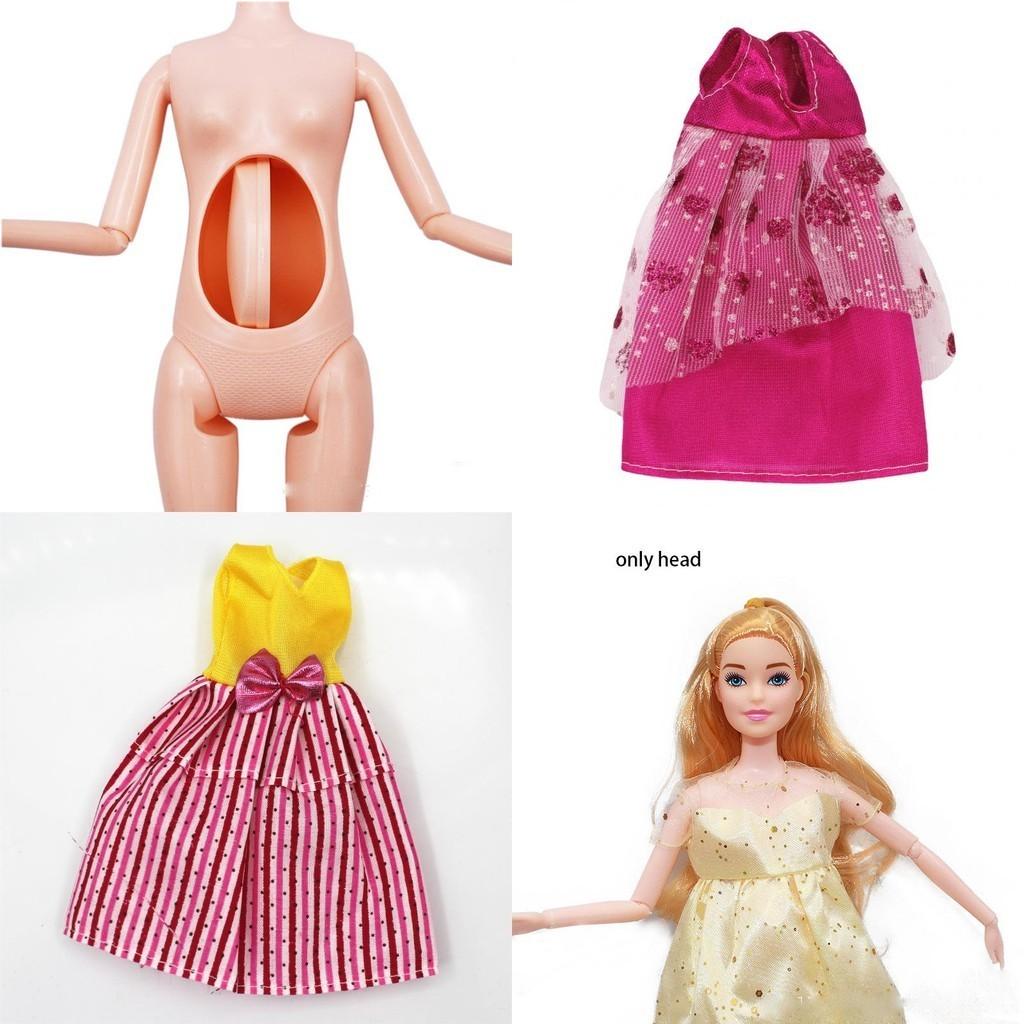 11-дюймовая 30-сантиметровая 6-шарнирная пузатая беременная голая кукла со съемным животом