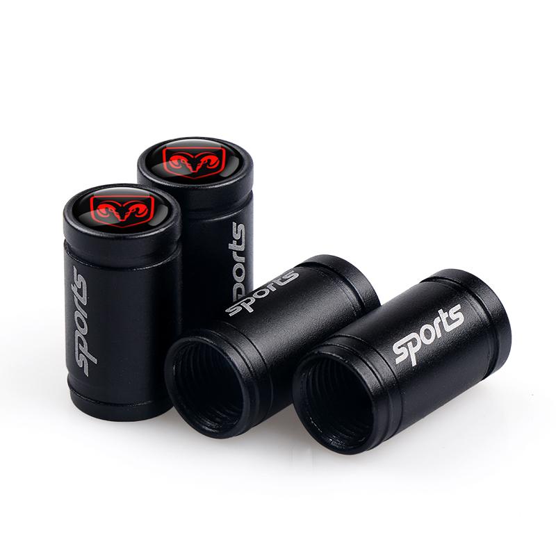 4PCS Tire Valve Caps Car Motorcycle Wheel Tyre Air Valve Cover For Dodge Durango Dakota Neon Caliber SXT Nitro Ram1500 Avenger T666