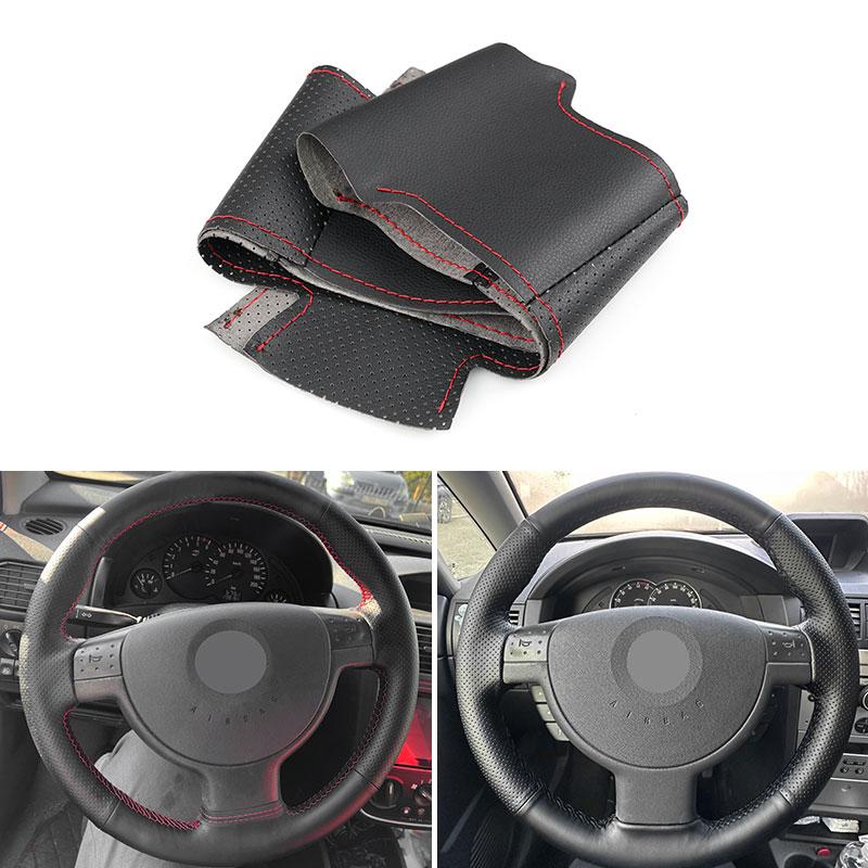 1 шт., перфорированная кожаная накладка на руль для Opel Corsa C Combo C Vauxhall Tigra 2000-2005-2006, интерьер