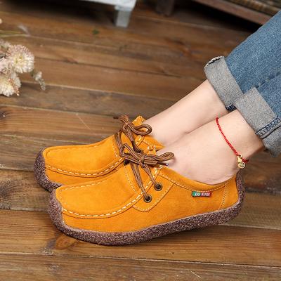 2025 Осень Корейское издание Новые женские туфли на шнуровке Повседневные на плоской подошве Большая лофер Высокое качество Повседневная обувь Обувь для женщин