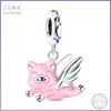 Charm Beads Flying Piglet Copper Pendant Beads 3Mm Diy Party Christmas Exquisite Jewelry Making Gift
