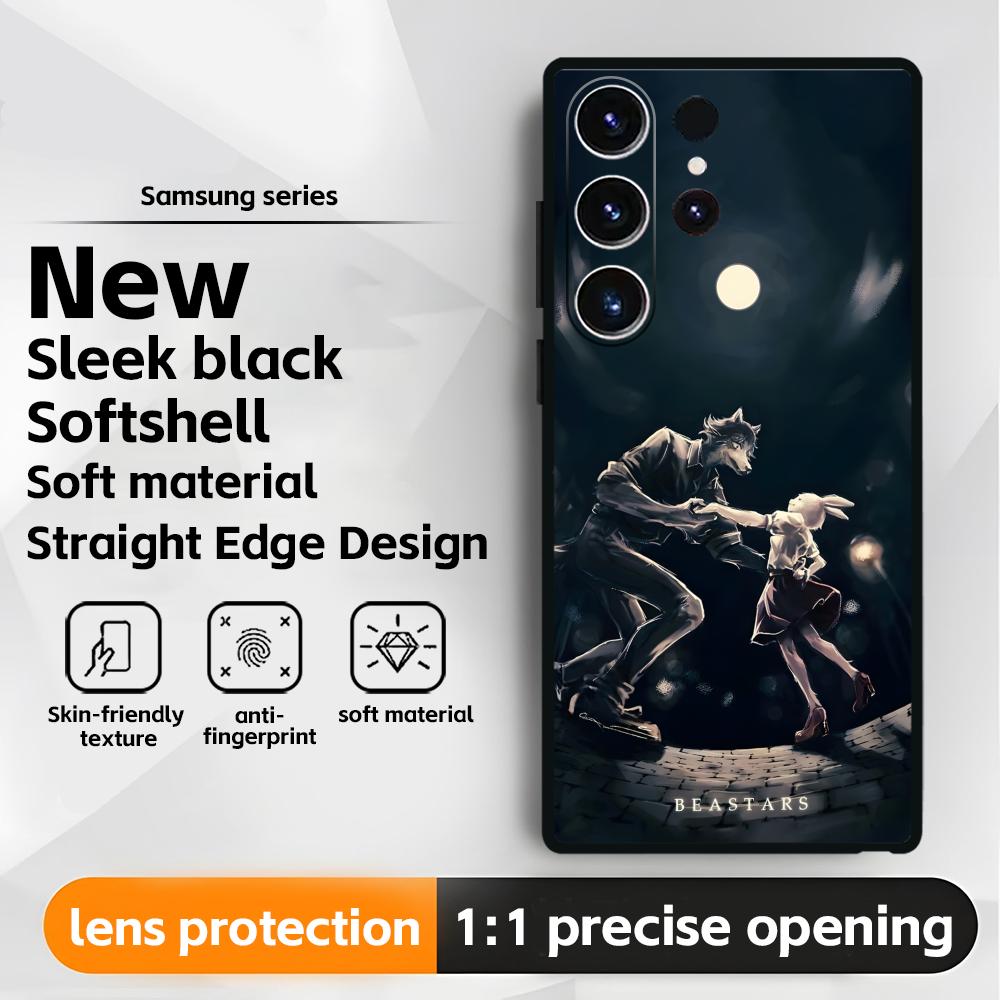 Чехол для телефона BEASTARS для Samsung Galaxy S26 S25 S24 S23 S22 S21 Plus Ultra Note20 Мягкий Черный