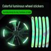 Reflective Colorful Tire Warning Stickers for Cars, Bikes, and E-Cars - Luminous Decorative Wheel Decals