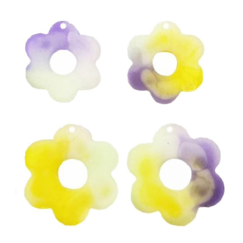 Jewelry Casting Molds,Silicone Pendant Resin Molds Flower Epoxy Resin Casting Mold for Earrings Necklace Keychain Making