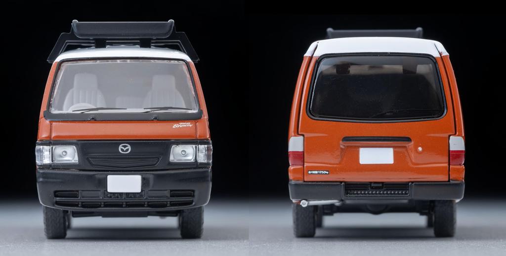 Tomytec Tomica Limited Vintage Neo Scale Mazda Bongo Brawny Van Custom Version with Roof Rack and Finished Model 1/64 LV-N310d (Brown) Figure,