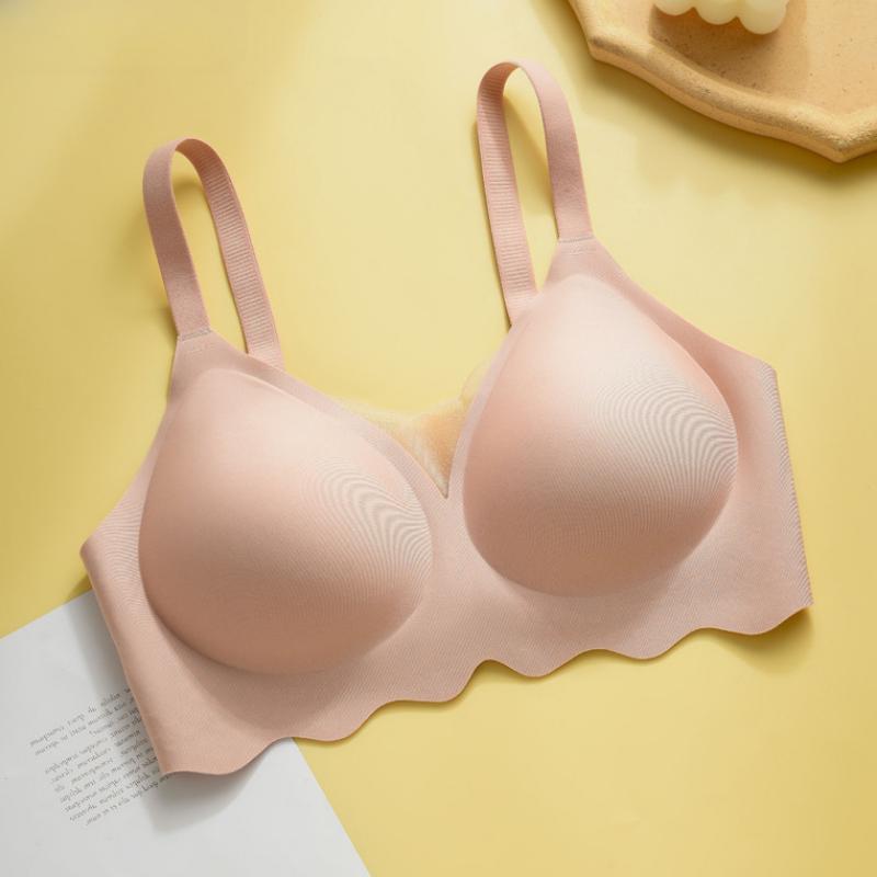 No Trace of Summer Underwear Thin Anti-sagging Gathered Side Breast Bra Light No Steel Ring Bra Women