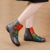 Warm Plush Ankle Boots Women's Luxury  Shoes Genuine Leather Booties Woman Designer Patches Boho Boots Ladies Chic Shoes