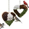 Handmade Fiber Bird Nesting Heart, Refillable Birds Haven 1 Heart Shape Hummingbird Nesting And 80G Of Nest Materials