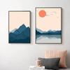 Abstract Sunset Mountain Lake Landscape Modern Canvas Painting Posters and Prints Wall Art Nordic Style Picture for Home Decor