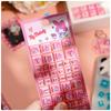 New Hot 3D Sanrio Hello Kitty square sticker, anime style, suitable for DIY mobile phone decoration, rhinestone decal, gift