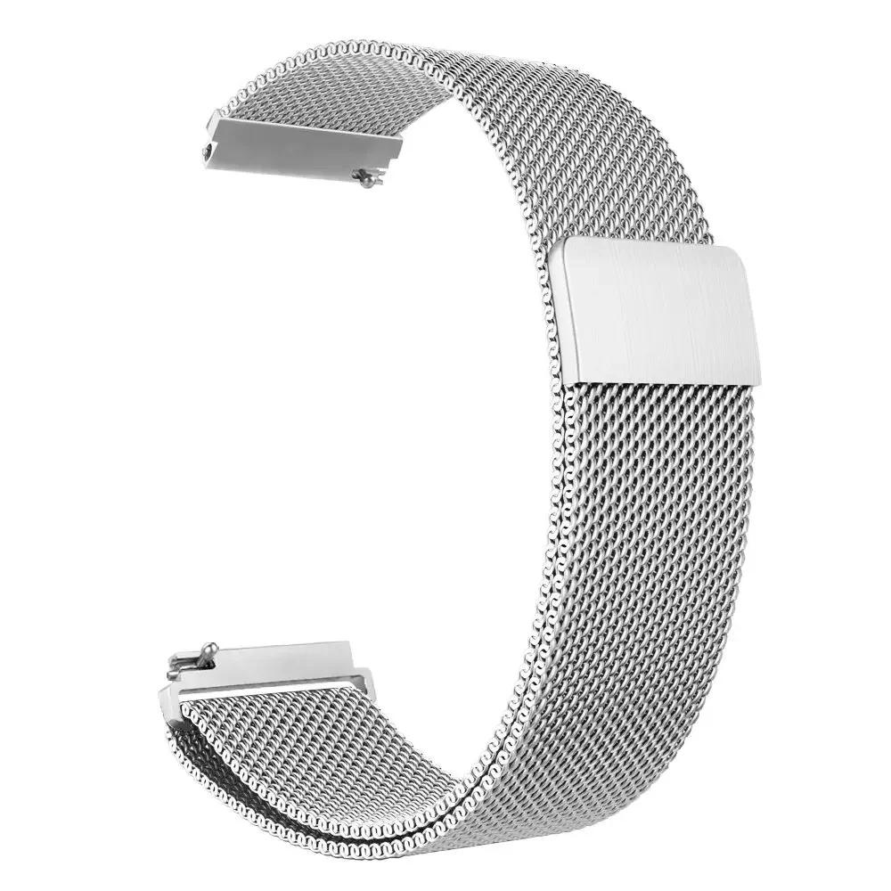 Магнитный миланский ремешок 20/22 мм для Samsung Galaxy Watch 7 6 5 4 40 44 мм Gear S3 Стальной ремешок для Huawei 4 GT3 Браслет